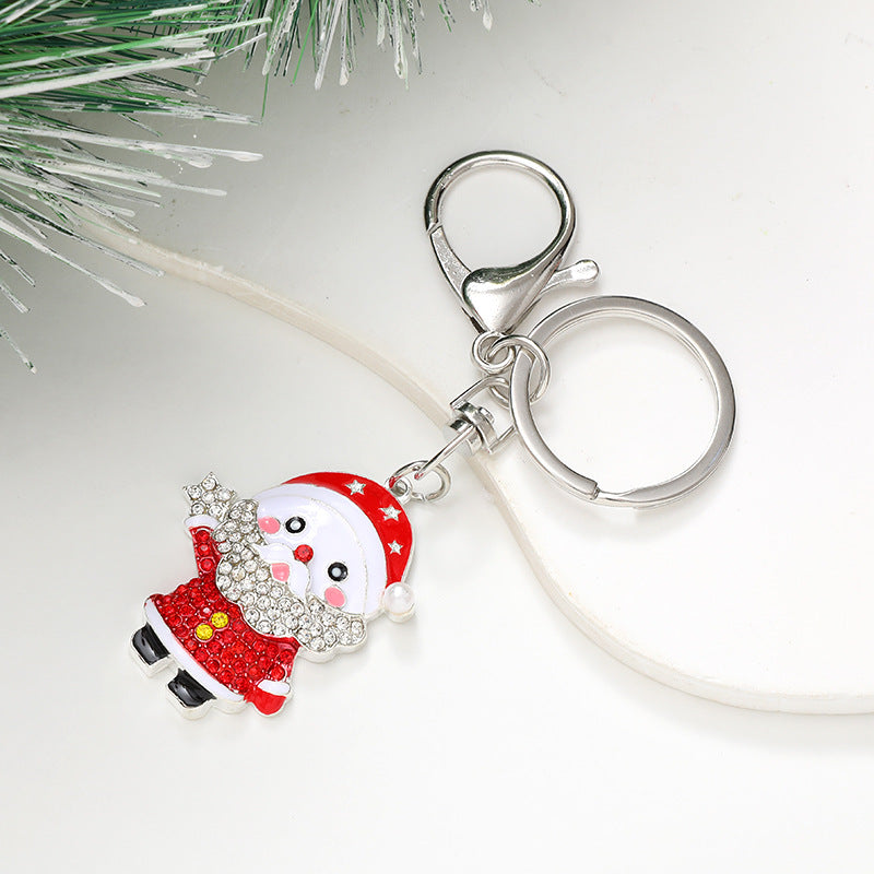Wholesale Christmas Zinc Alloy Christmas Tree Keychain